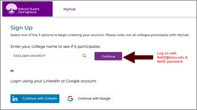 Login with NetID info